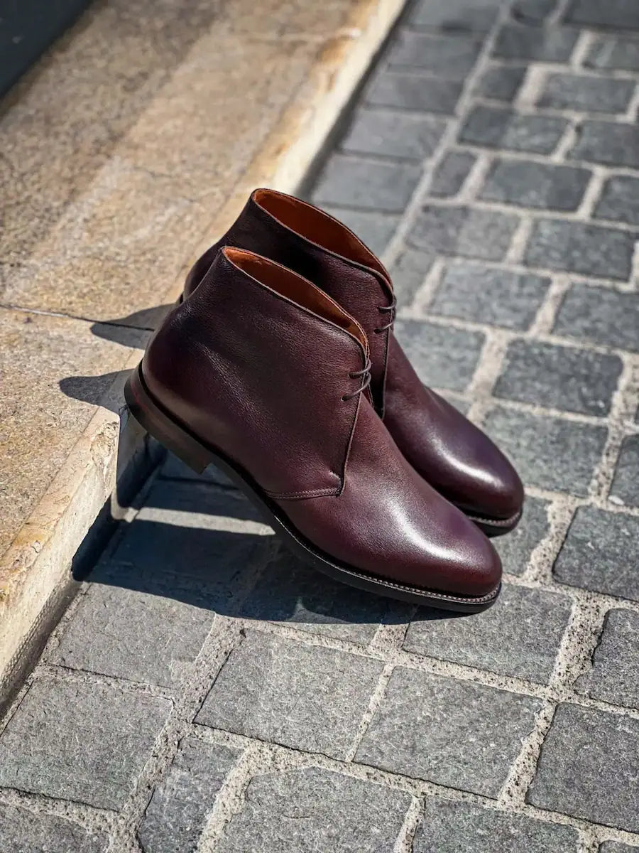 Crockett & Jones Upton Dark Brown Milled Calf Chukka Boot