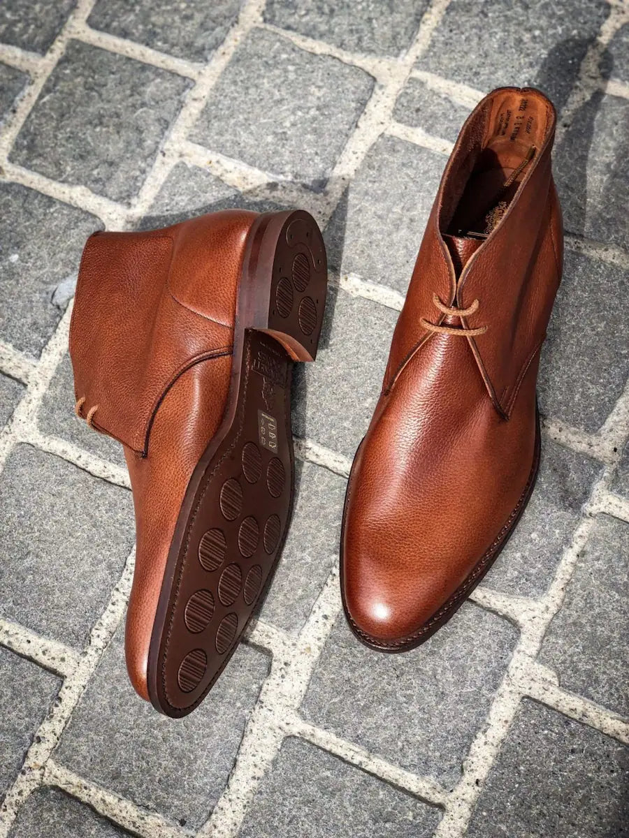 Crockett & Jones Sulgrave Tan Grain Chukka Boot, view 4