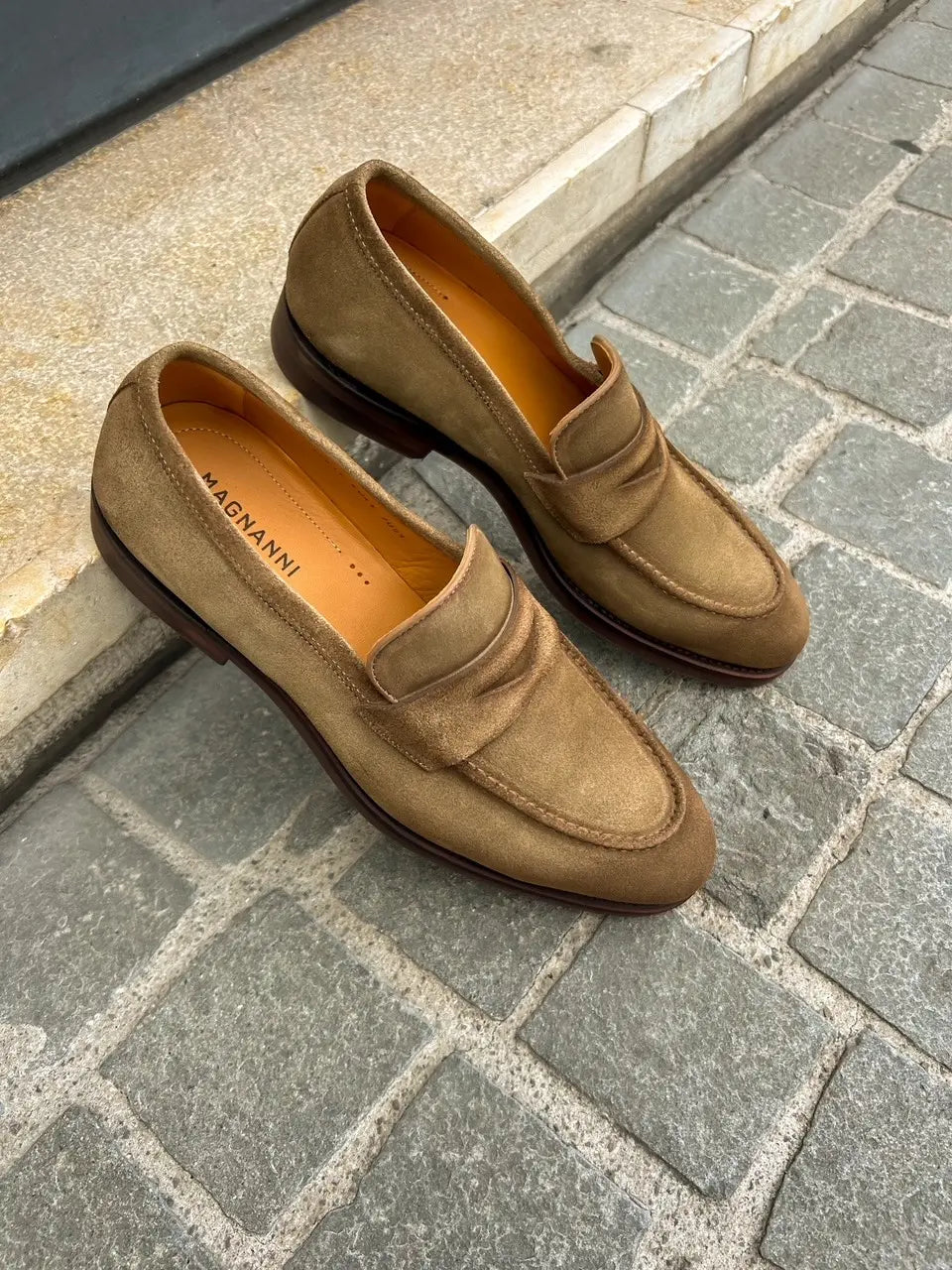 Magnanni Mocha Suede Mocassin, view 3