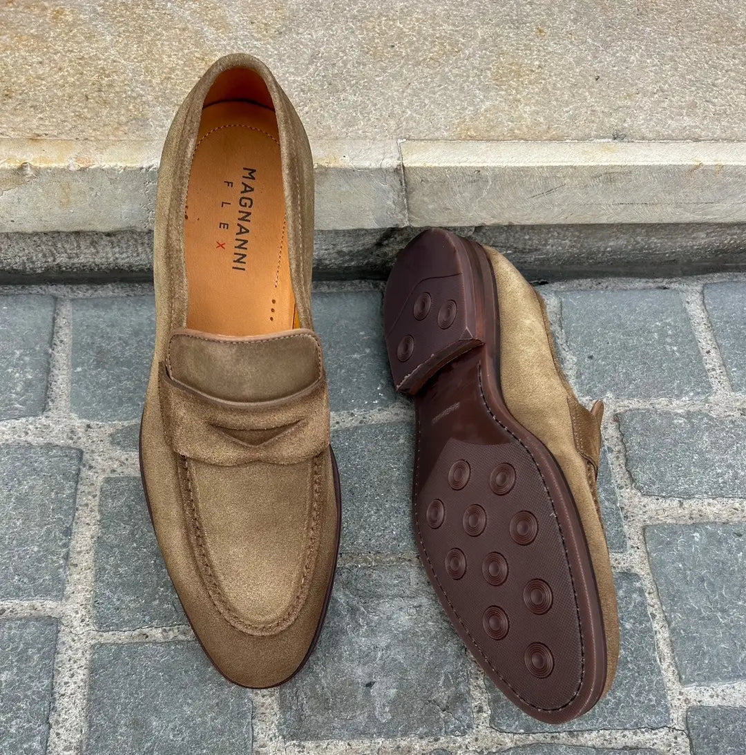Magnanni Mocha Suede Mocassin, view 2