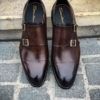 Santoni Double Buckle Dark Brown – Image 6