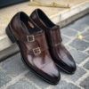 Santoni Double Buckle Dark Brown