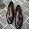 Santoni Double Buckle Dark Brown – Image 4