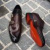 Santoni Double Buckle Dark Brown – Image 2