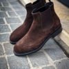 Santoni Dark Brown Suede Chelsea - Image 4