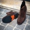 Santoni Dark Brown Suede Chelsea - Image 3