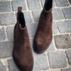 Santoni Dark Brown Suede Chelsea - Image 2