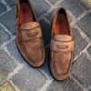 Santoni Mocassin en Daim Marron Clair – Image 3