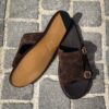 Santoni Brown Suede Sandals – Bild 2