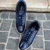 Santoni Blue Patine Trainer – Bild 4