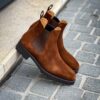 Carlos Santos Chelsea Veau Velours Tabac