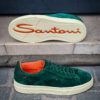 Santoni Trainer Forest Green Suede - Image 3