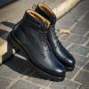 Carlos Santos Bottine Noir Grainé