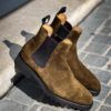 Carlos Santos Chelsea Olive Suede