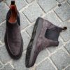 Santoni Grey Suede Apron Chelsea – Bild 2