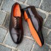 Santoni Toe Cap Dark Brown Patine – Bild 2