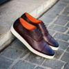 Santoni Basket Style Chaussure Bordeaux