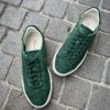 Santoni Woven Trainer Green Suede - Image 3