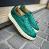 Santoni Green Leather Trainer