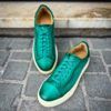 Santoni Green Leather Trainer – Bild 3
