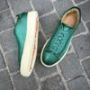 Santoni Green Leather Trainer – Bild 2