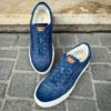 Santoni Basket Denim Veau Velours – Image 3