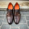 Santoni Double Buckle Flexi Dark Brown - Image 5