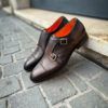 Santoni Double Buckle Flexi Dark Brown - Image 4