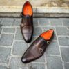 Santoni Double Buckle Flexi Dark Brown - Image 3
