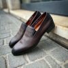 Santoni Mocassin Flexible Marron – Image 4