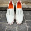 Santoni Mocassin Blanc en Cuir – Image 2