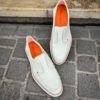 Santoni Mocassin Blanc en Cuir – Image 3