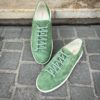 Santoni Basket en Veau Velours Vert Pastel – Image 3