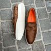 Santoni Brown/Mast Suede Mocassin – Bild 2