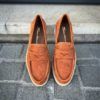 Santoni Moccasin Orange Suede