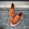 Santoni Moccasin Orange Suede – Bild 3
