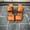 Santoni Two Straps High Heel Cognac