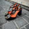 Santoni Sling Back High Heel Black - Image 6