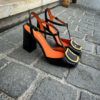 Santoni Sling Back High Heel Black - Image 5