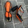Santoni Sling Back High Heel Black - Image 3
