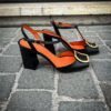 Santoni Sling Back High Heel Black - Image 2