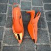 Santoni Escarpins Daim Orange Avec Boucle – Image 2