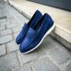 Santoni Moccasin Navy Suede - Image 5