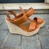 Santoni Espadrille en Cuir Cognac. – Image 4