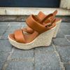 Santoni Espadrille en Cuir Cognac. – Image 3