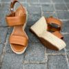 Santoni Espadrille en Cuir Cognac. – Image 2
