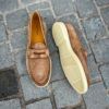 Magnanni Mocassin Veau Velours Beige – Image 2