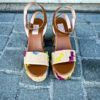 AGL Escarpin Raffia Fleurs