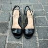 AGL Sling Back Black Patent