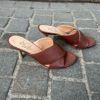 Agl Brown Cross Straps Pump - Image 5